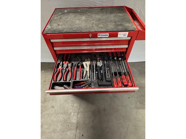 Gereedschap kar, rood, met gereedschap - afbeelding 11 van  14