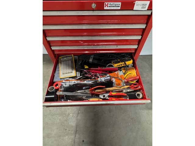 Gereedschap kar, rood, met gereedschap - afbeelding 13 van  14