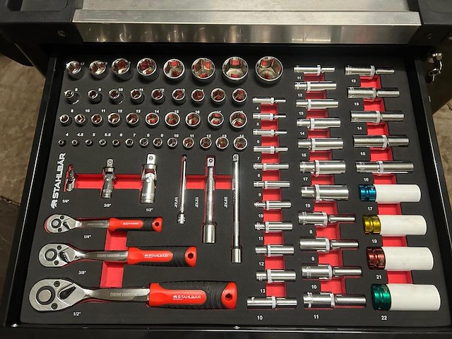 Gereedschap kar , stahlbar, deutschland 7/7 zw/rvs, zwart, 2025 - afbeelding 2 van  8