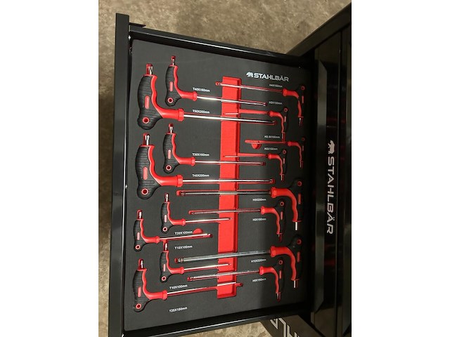 Gereedschap kar , stahlbar, deutschland 7/7 zw/rvs, zwart, 2025 - afbeelding 6 van  8
