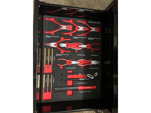 Gereedschap kar , stahlbar, deutschland 7/7 zw/rvs, zwart, 2025 - afbeelding 7 van  8