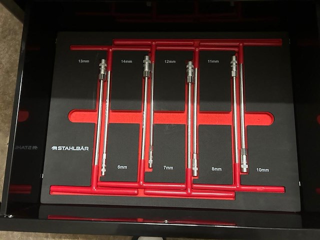 Gereedschap kar , stahlbar, deutschland 7/7 zw/rvs, zwart, 2025 - afbeelding 8 van  8