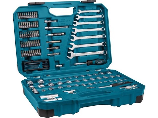 Gereedschaps koffer 120 delig, makita, e-06616, blauw - afbeelding 1 van  5