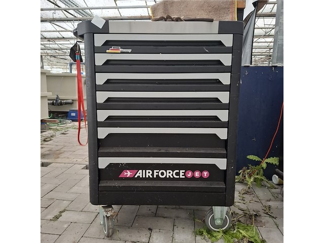 Gereedschapskar met inhoud, airforce jet - afbeelding 1 van  27