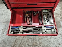 Gereedschapskar met inhoud en zuignappen, o.a tengtools - afbeelding 3 van  16