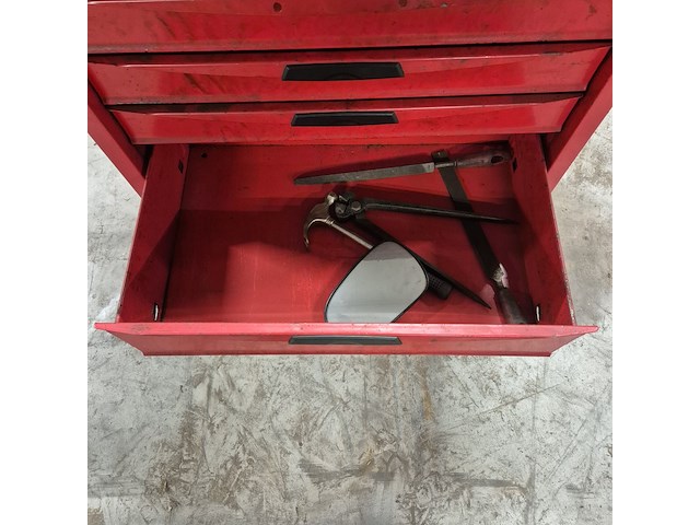 Gereedschapskar met inhoud en zuignappen, o.a tengtools - afbeelding 4 van  16