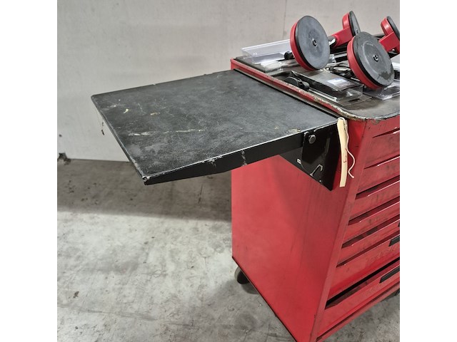 Gereedschapskar met inhoud en zuignappen, o.a tengtools - afbeelding 6 van  16