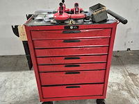 Gereedschapskar met inhoud en zuignappen, o.a tengtools - afbeelding 1 van  16