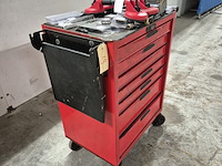 Gereedschapskar met inhoud en zuignappen, o.a tengtools - afbeelding 9 van  16