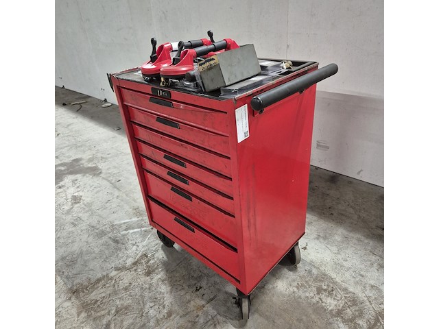 Gereedschapskar met inhoud en zuignappen, o.a tengtools - afbeelding 10 van  16