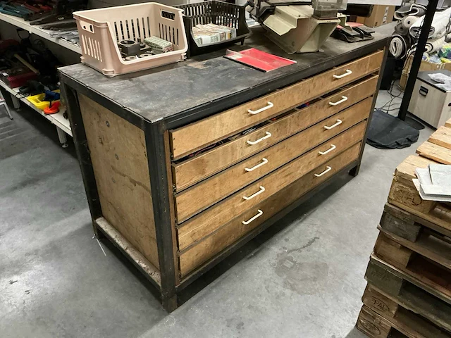 Gereedschapskast met lades 175x73xh101cm - afbeelding 1 van  7