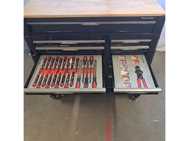 Gereedschapskist, stahlbar, zwart - afbeelding 5 van  19