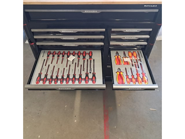 Gereedschapskist, stahlbar, zwart - afbeelding 6 van  19