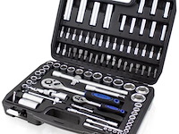 Gereedschapskoffer / ratelsleutelset 94-delig - chroom-vanadiumstaal - incl. koffer - afbeelding 4 van  11