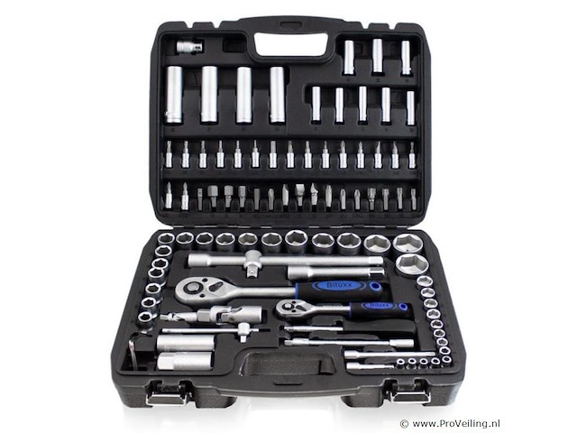 Gereedschapskoffer / ratelsleutelset 94-delig - chroom-vanadiumstaal - incl. koffer - afbeelding 6 van  11