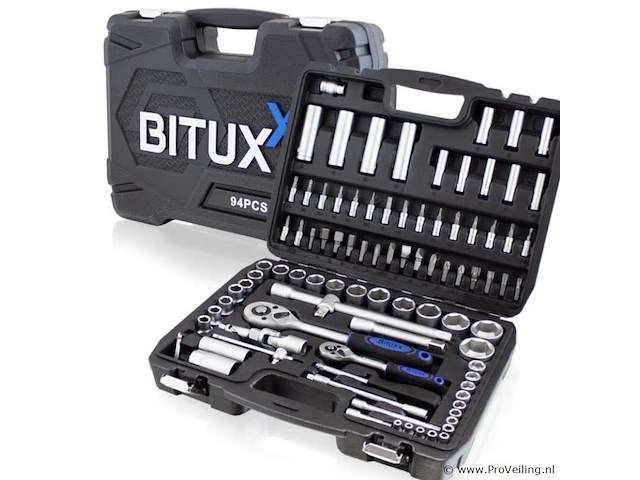 Gereedschapskoffer / ratelsleutelset 94-delig - chroom-vanadiumstaal - incl. koffer - afbeelding 1 van  11