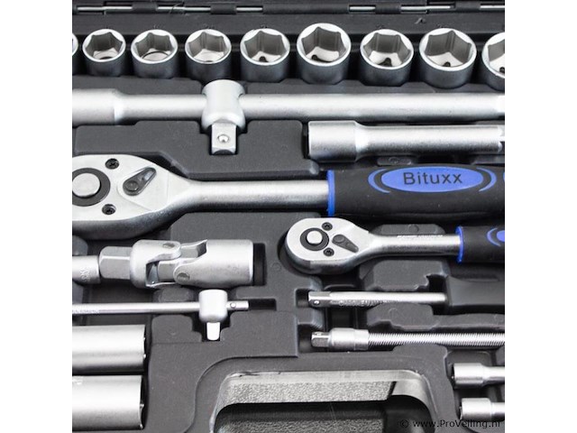 Gereedschapskoffer / ratelsleutelset 94-delig - chroom-vanadiumstaal - incl. koffer - afbeelding 2 van  11