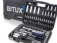 Gereedschapskoffer / ratelsleutelset 94-delig - chroom-vanadiumstaal - incl. koffer - afbeelding 1 van  11