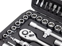 Gereedschapskoffer / ratelsleutelset 94-delig - chroom-vanadiumstaal - incl. koffer - afbeelding 10 van  11