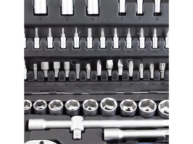 Gereedschapskoffer / ratelsleutelset 94-delig - chroom-vanadiumstaal - incl. koffer - afbeelding 11 van  11