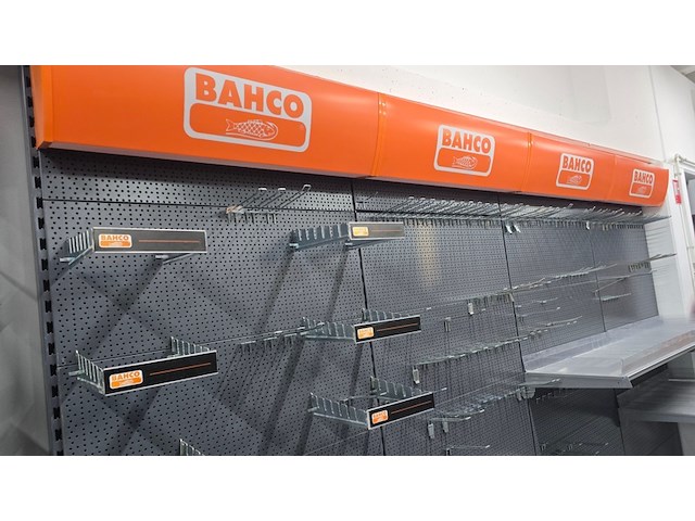 Gereedschapstelling / magazijnstelling bahco, showstelling, grijs oranje - afbeelding 2 van  13