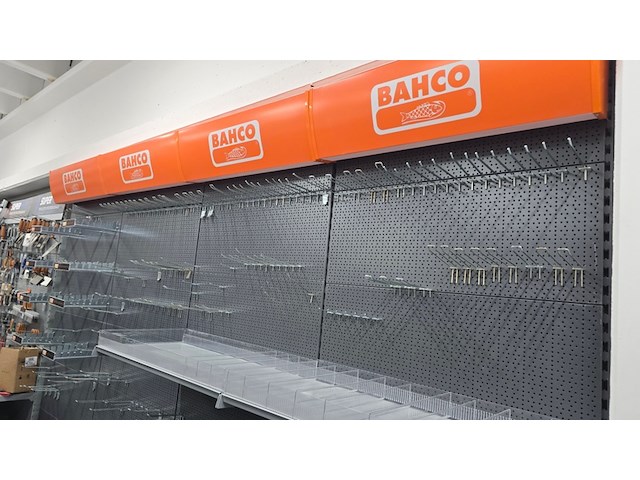 Gereedschapstelling / magazijnstelling bahco, showstelling, grijs oranje - afbeelding 10 van  13