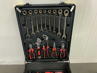 Gereedschapstrolley zwart 186 pcs gereedschap - afbeelding 8 van  10
