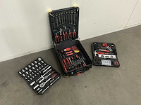 Gereedschapstrolley zwart 186 pcs gereedschap - afbeelding 4 van  10