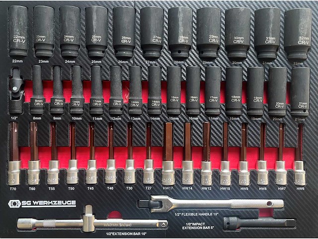 Gereedschapswagen - inclusief gereedschap - sg werkzeuge sg14-24 xxl - afbeelding 11 van  24