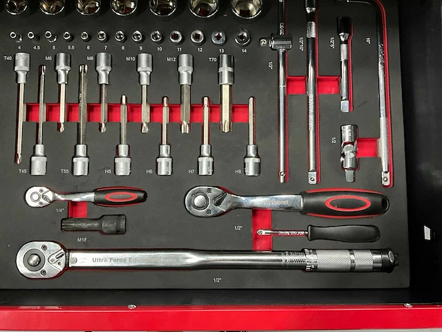 Gereedschapswagen 471 pcs en slagmoersleutelset en krachtdoppenset - afbeelding 4 van  42
