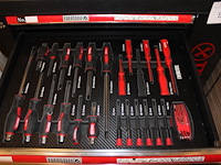 Gereedschapswagen eversteel gevuld met diverse gereedschap w.o. schroevendraaiers, doppenset, tangen, sleut... - afbeelding 3 van  8