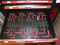 Gereedschapswagen eversteel gevuld met diverse gereedschap w.o. schroevendraaiers, doppenset, tangen, sleut... - afbeelding 4 van  8