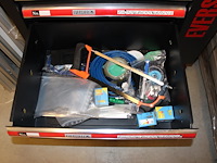 Gereedschapswagen eversteel gevuld met diverse gereedschap w.o. schroevendraaiers, doppenset, tangen, sleut... - afbeelding 8 van  8