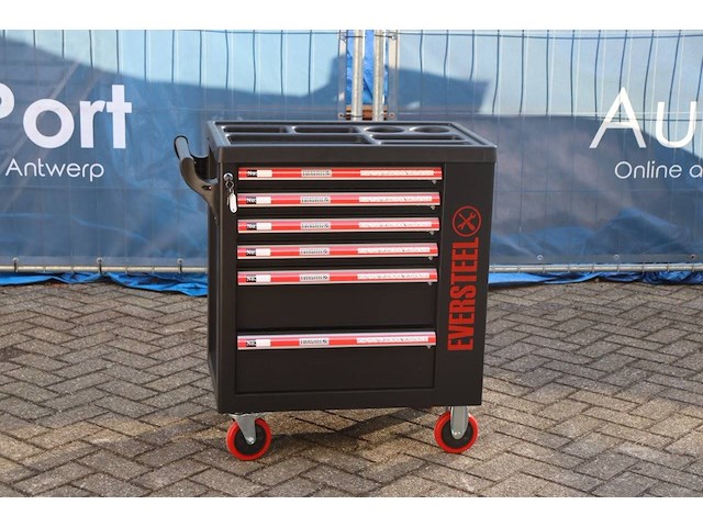 Gereedschapswagen eversteel met gereedschap - afbeelding 1 van  1
