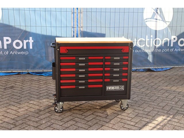 Gereedschapswagen eversteel met gereedschap - afbeelding 1 van  1