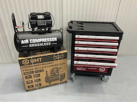 Gereedschapswagen gevuld en hogedrukcompressor 40 liter - ultra force equipment - afbeelding 21 van  37