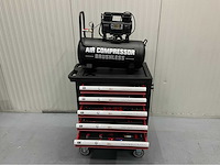 Gereedschapswagen gevuld en hogedrukcompressor 40 liter - ultra force equipment - afbeelding 21 van  21