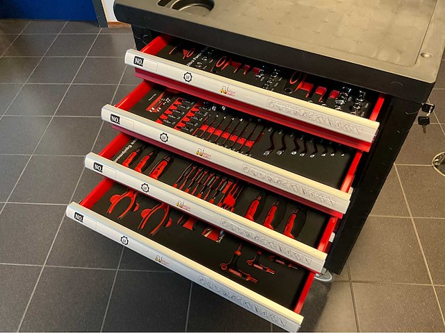 Gereedschapswagen gevuld en hogedrukcompressor 40 liter - ultra force equipment - afbeelding 6 van  35