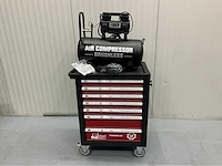Gereedschapswagen gevuld en hogedrukcompressor 40 liter - ultra force equipment - afbeelding 34 van  38