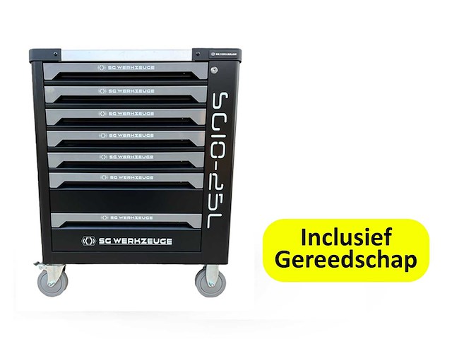 Gereedschapswagen inclusief gereedschap - sg werkzeuge sg10-25 - afbeelding 1 van  11