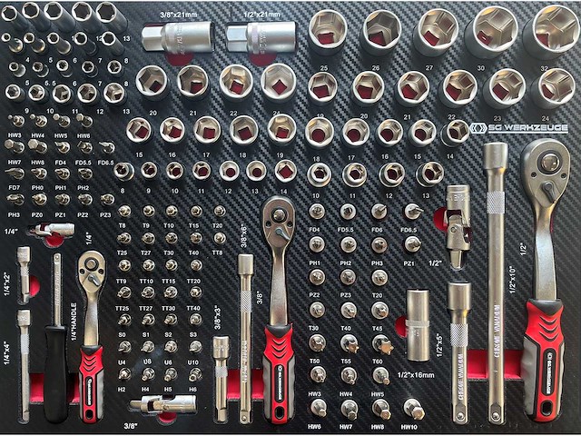 Gereedschapswagen inclusief gereedschap - sg werkzeuge sg14-24 xxl - afbeelding 7 van  18