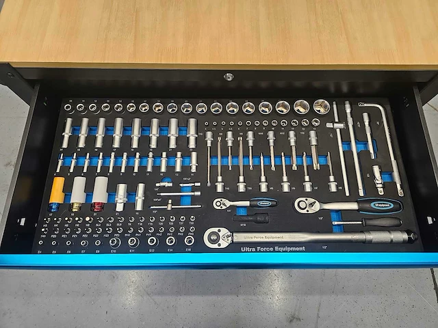 Gereedschapswagen lichte transportschade 12 laden 463pcs - softclose laden - 2026ultra force equipment - afbeelding 7 van  16