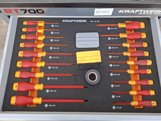 Gereedschapswagen met divers 1000v gereedschap kraftwerk, bt700 - afbeelding 4 van  10