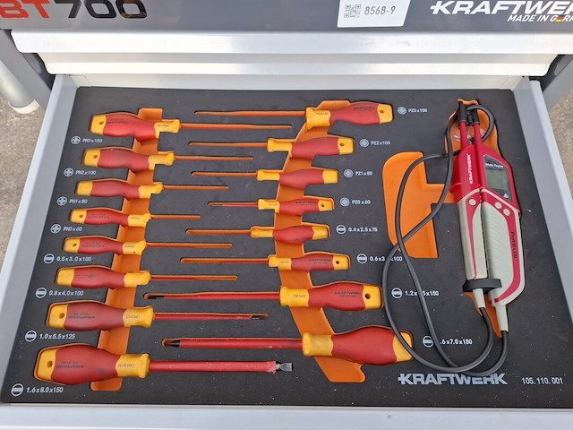 Gereedschapswagen met divers 1000v gereedschap kraftwerk, bt700 - afbeelding 5 van  10