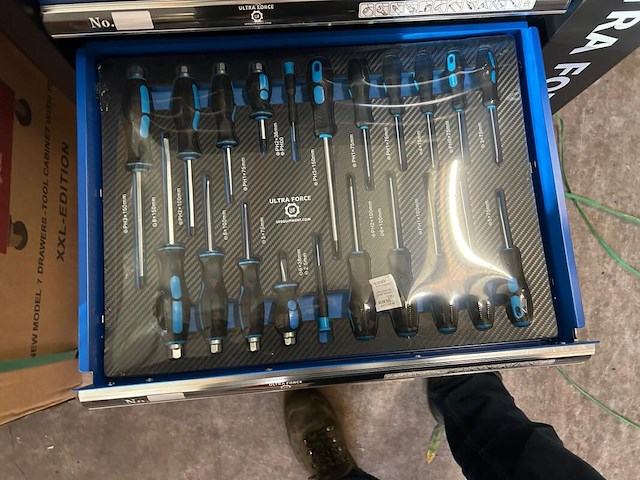 Gereedschapswagen, ultra force, 260-delig, blauw, 2025 - afbeelding 4 van  9