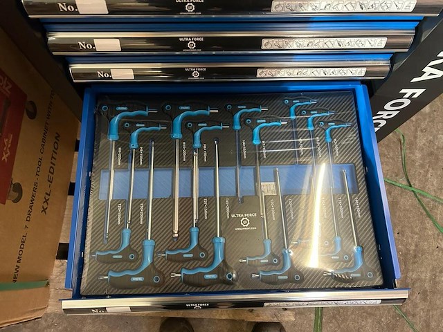 Gereedschapswagen, ultra force, 260-delig, blauw, 2025 - afbeelding 5 van  9