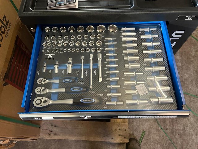 Gereedschapswagen, ultra force, 260-delig, blauw, 2025 - afbeelding 8 van  9