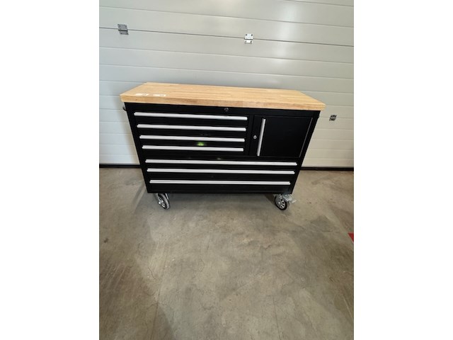 Gereedschapswagen, zwart, verrijdbaar - afbeelding 1 van  9