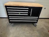 Gereedschapswagen, zwart, verrijdbaar - afbeelding 1 van  9