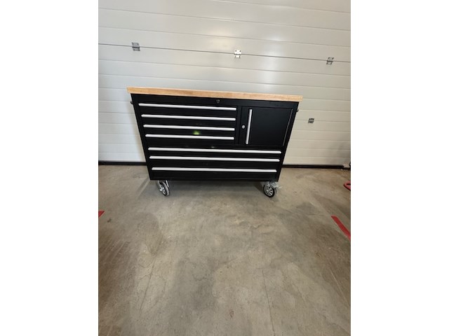 Gereedschapswagen, zwart, verrijdbaar - afbeelding 2 van  9